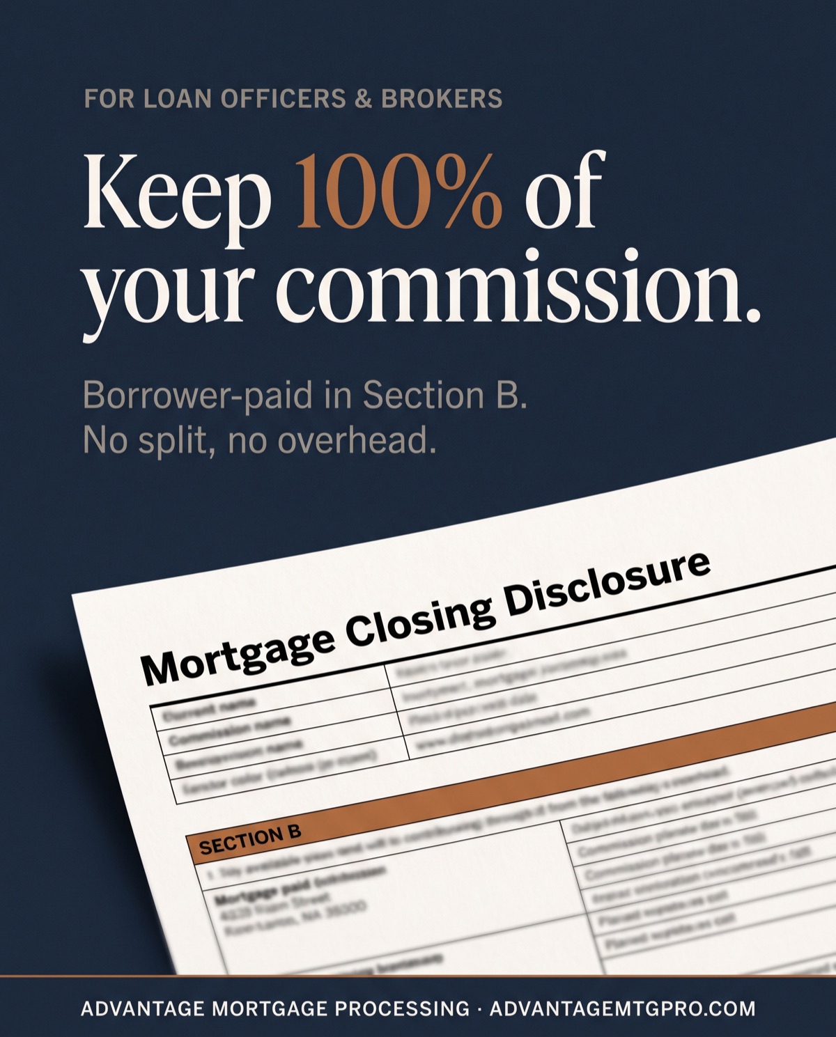 Vertical ad: Keep 100% of your commission